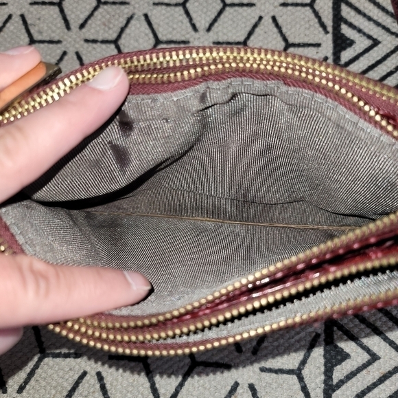 VICTOR MAROON FAUX SNAKESKIN WRISTLET - Picture 10 of 14